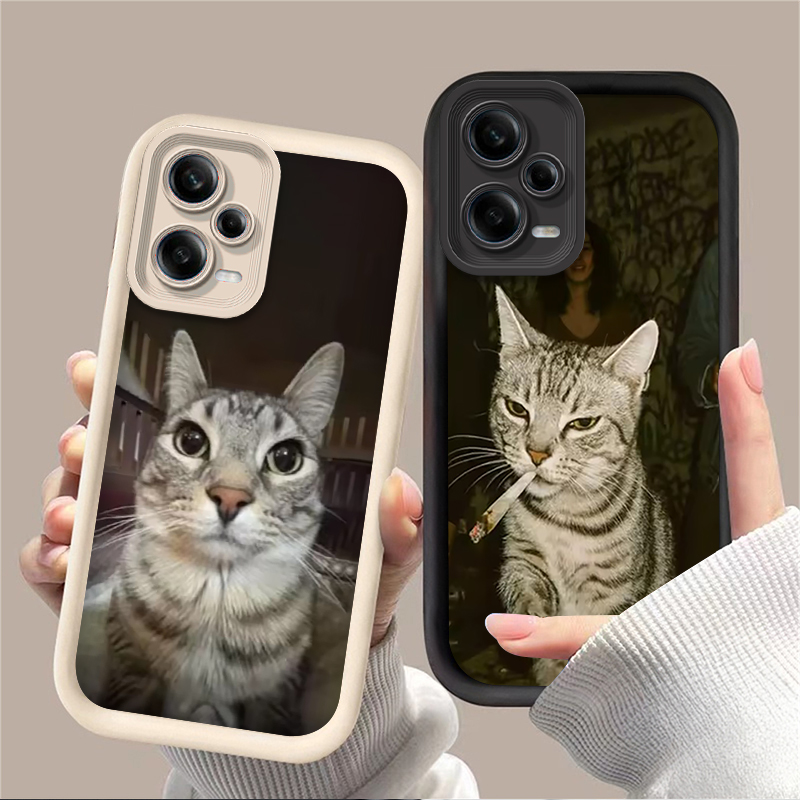 Xiaomi Redmi Note 14 - 트렌디한 고양이 흡연자 디자인 샤오미 레드미