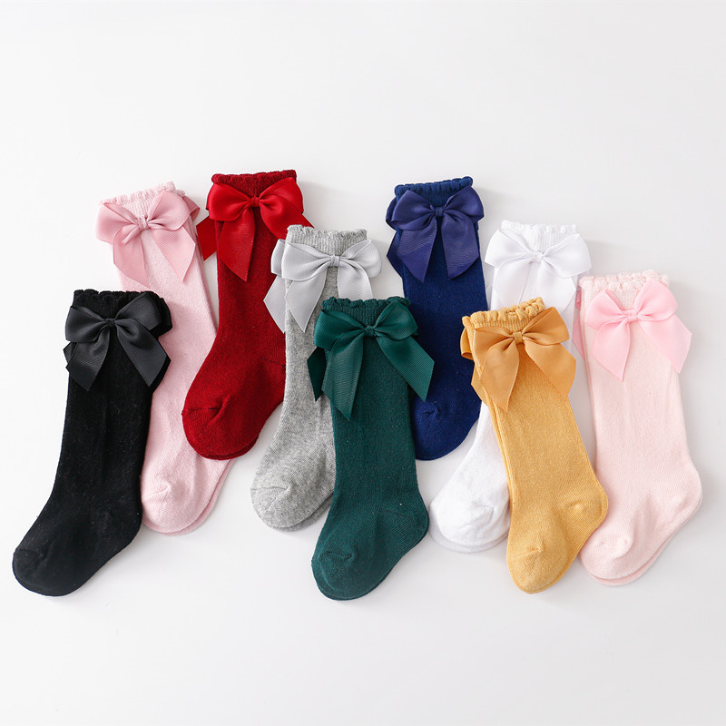 Baby Sock Oximeter - Lawadka 여아용 코튼 양말, 나비 무릎